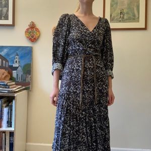 Apiece apart patterned wrap dress